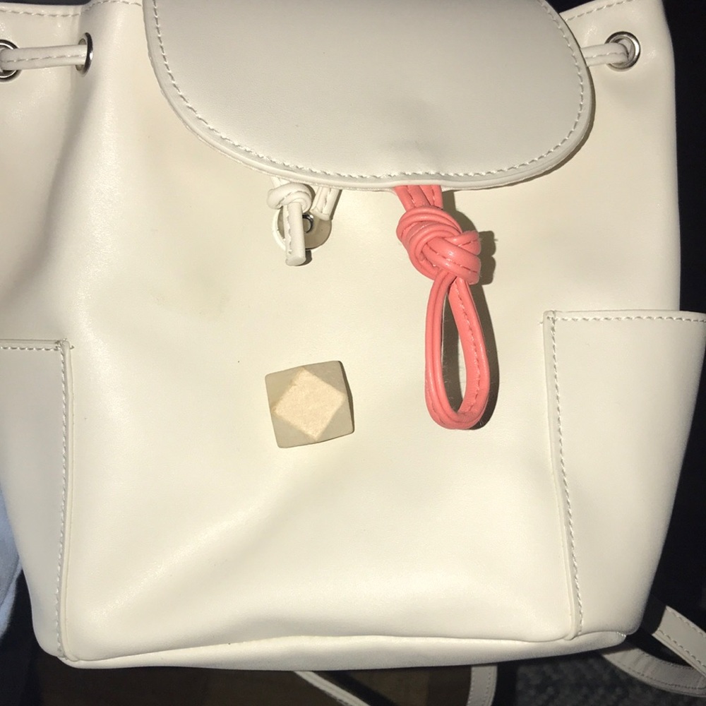 Cream small backpack